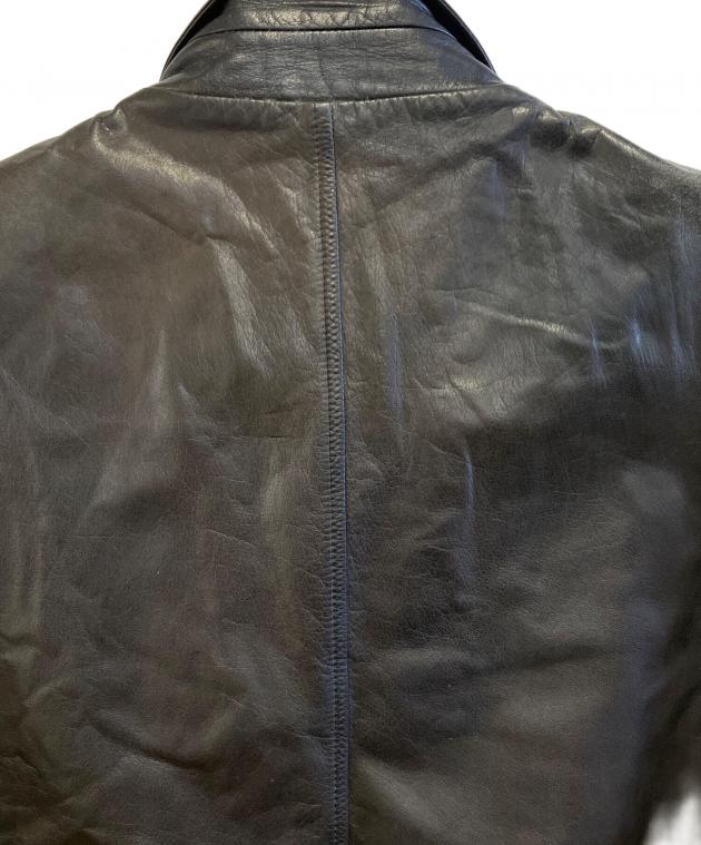 中古・古着通販】PAUL SMITH (ポールスミス) レザーコート ブラック