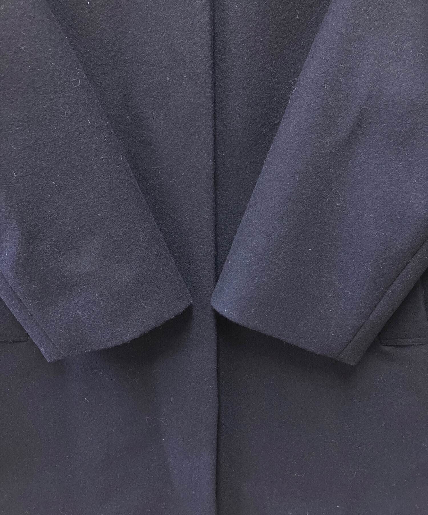 未使用 セオリーリュクス ノーカラージャケット お洒落 秋冬 ネイビー 38 中古・古着通販】theory luxe (セオリーリュクス) ノーカラーコート