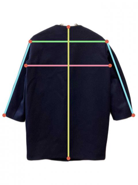 セオリーリュクス　ピーコート　ゆったり　ネイビー未使用 中古・古着通販】theory luxe (セオリーリュクス) ノーカラーコート