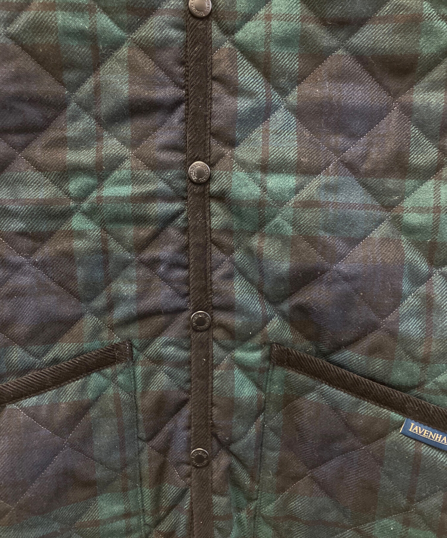 中古・古着通販】LAVENHAM (ラベンハム) キルティングベスト ネイビー