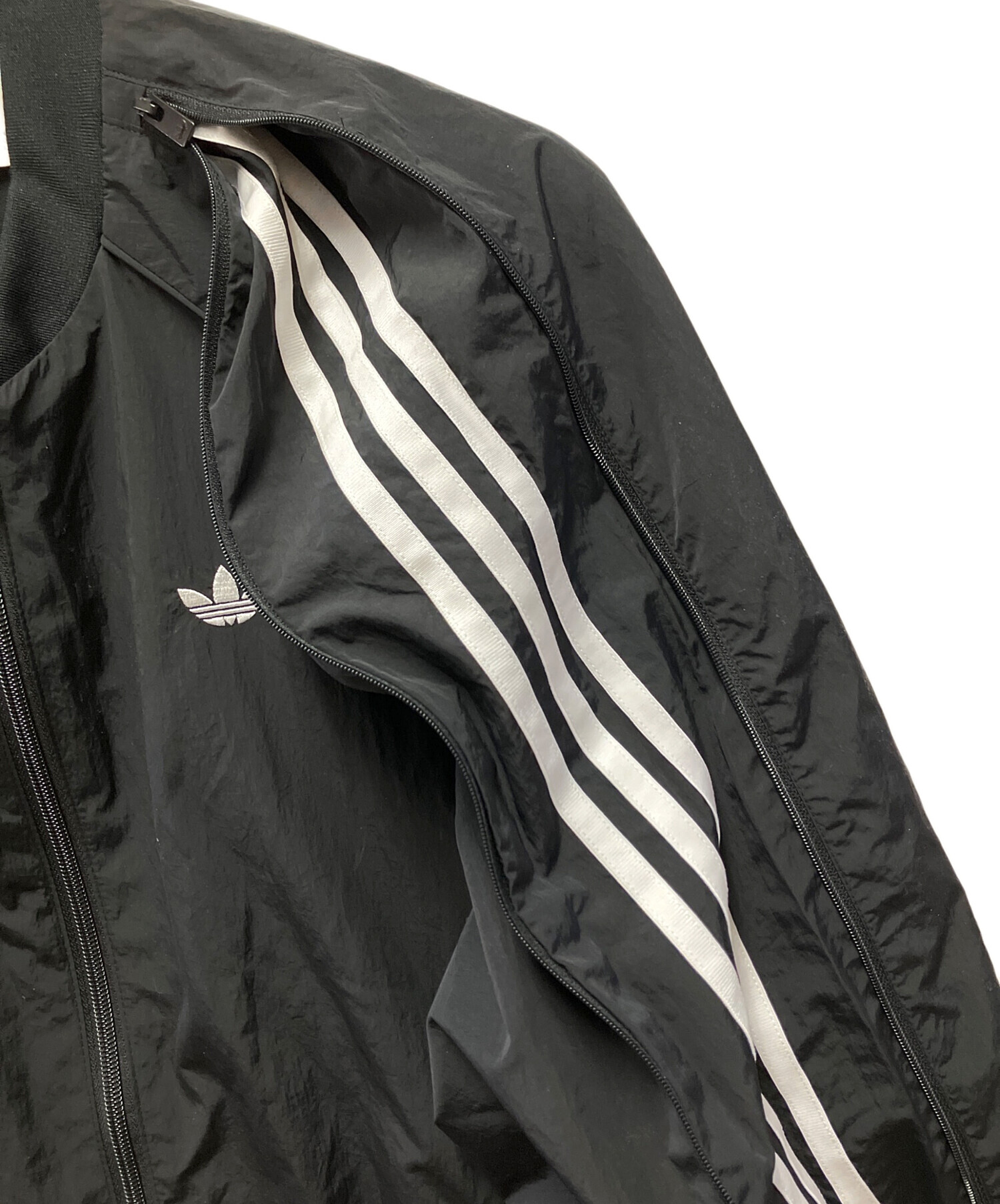 中古・古着通販】adidas (アディダス) ナイロンジャケット ブラック