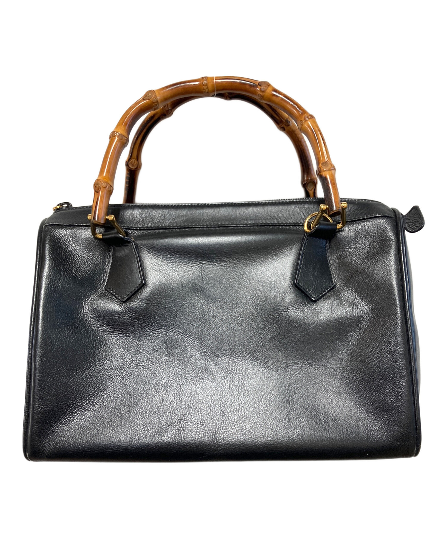 中古・古着通販】GUCCI (グッチ) ミニボストンバッグ ブラック