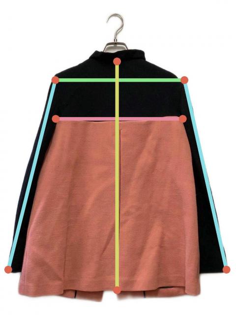 【年末セール】ミュウミュウ【miu miu】マント　オレンジ色（マント型コート） miumiuダッフルショートコート