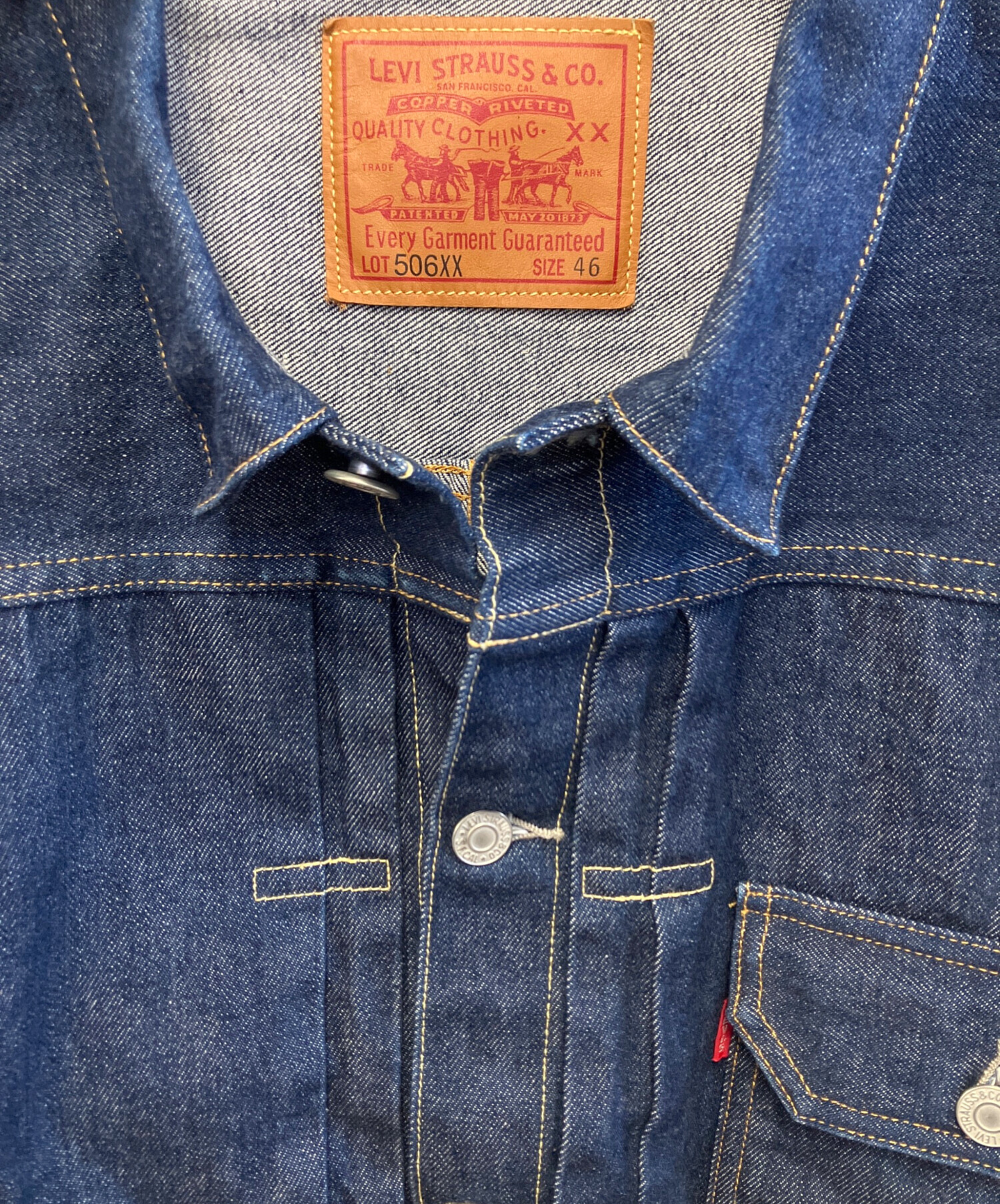 Levi's 506XX デニムジャケット 1936サイズ46 中古・古着通販】LEVI'S (リーバイス) 1936モデル506XXデニム