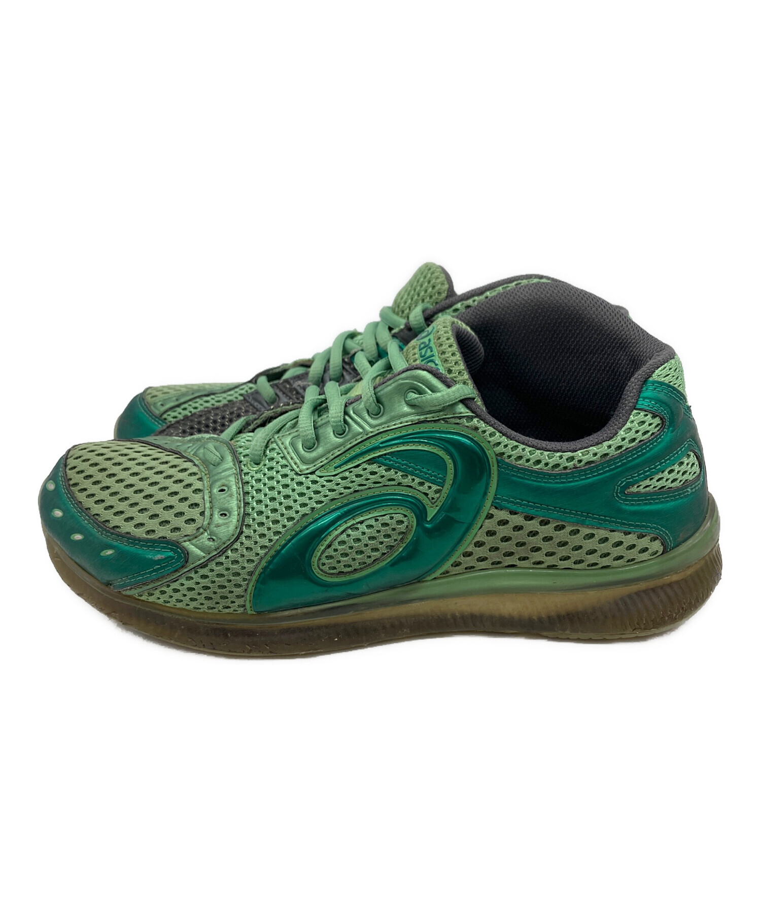 中古・古着通販】asics (アシックス) スニーカー グリーン サイズ:26.5