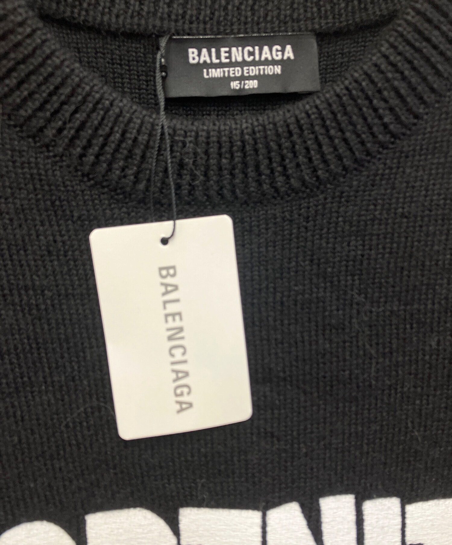 中古・古着通販】BALENCIAGA (バレンシアガ) 厚手ニット ブラック