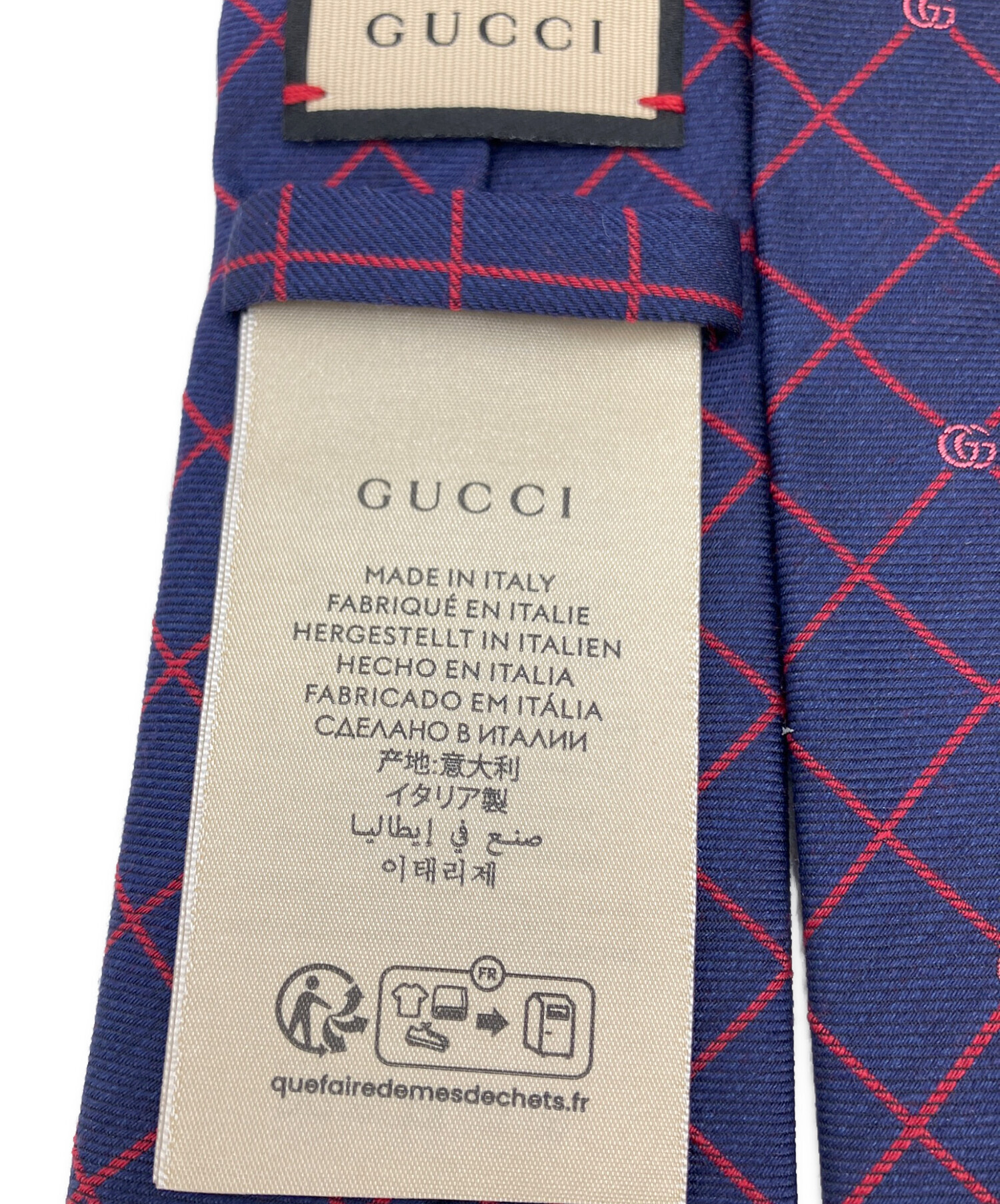 新品未使用タグ付き　GUCCI グッチ　ネクタイ　ネイビー 中古・古着通販】GUCCI (グッチ) ネクタイ ネイビー サイズ:不明