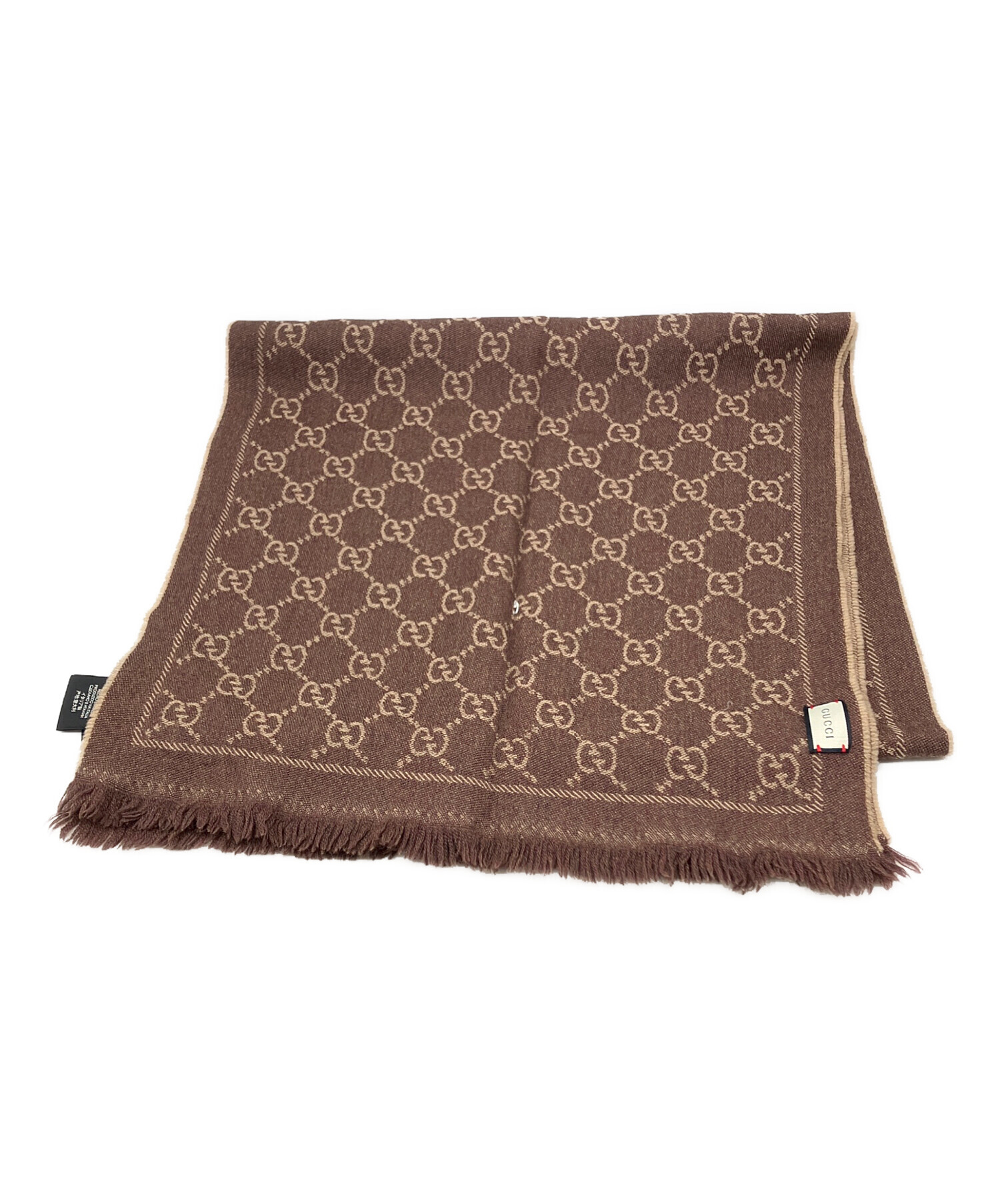 ち*づ様 GUCCI GGロゴマフラー ブラウン 中古・古着通販】GUCCI (グッチ) マフラー ブラウン｜ブランド・古着