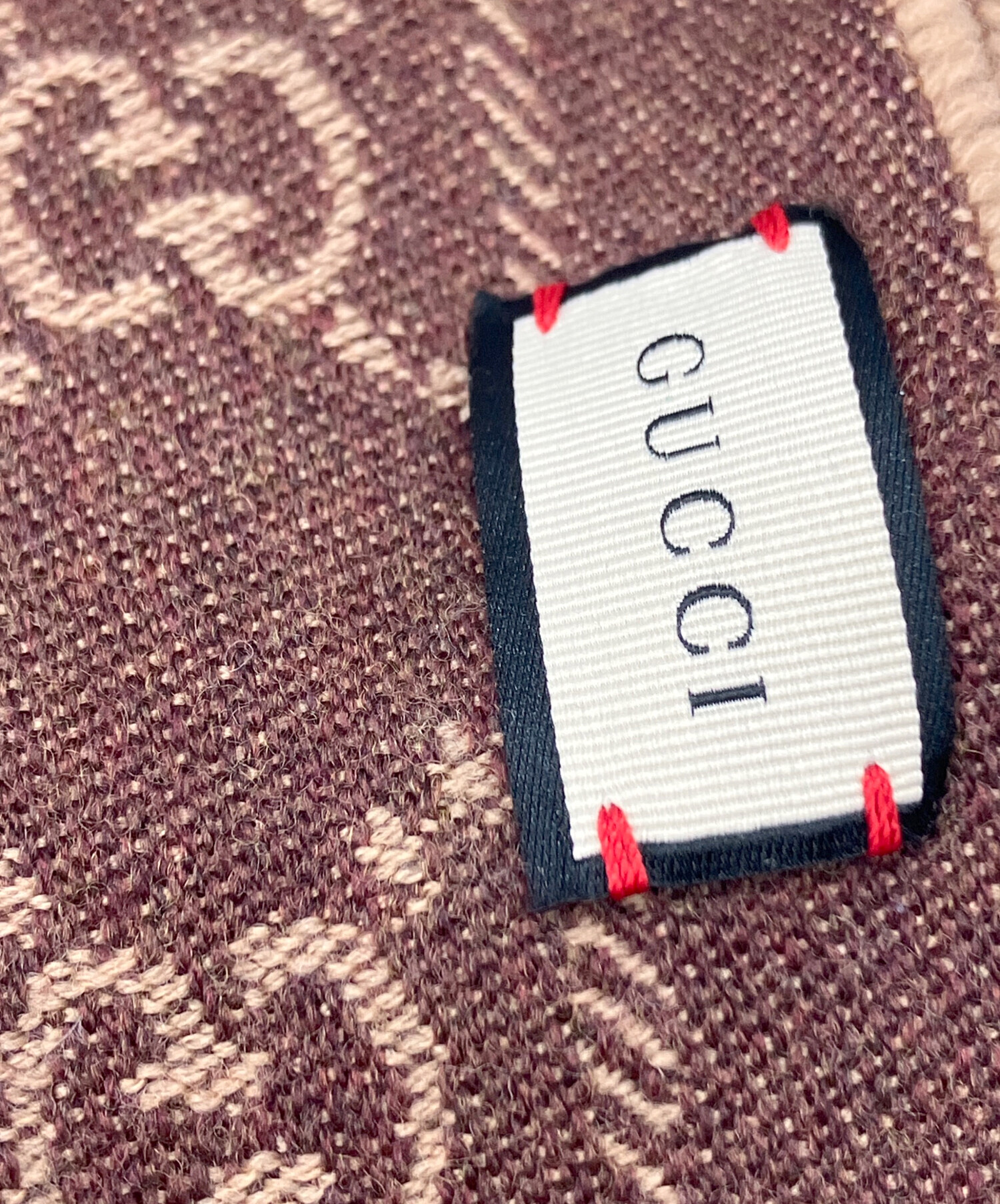 GUCCI GGロゴマフラー ブラウン　古着 GUCCI - GUCCI モヘア ウール スカーフ マフラー GG柄 ブラウン