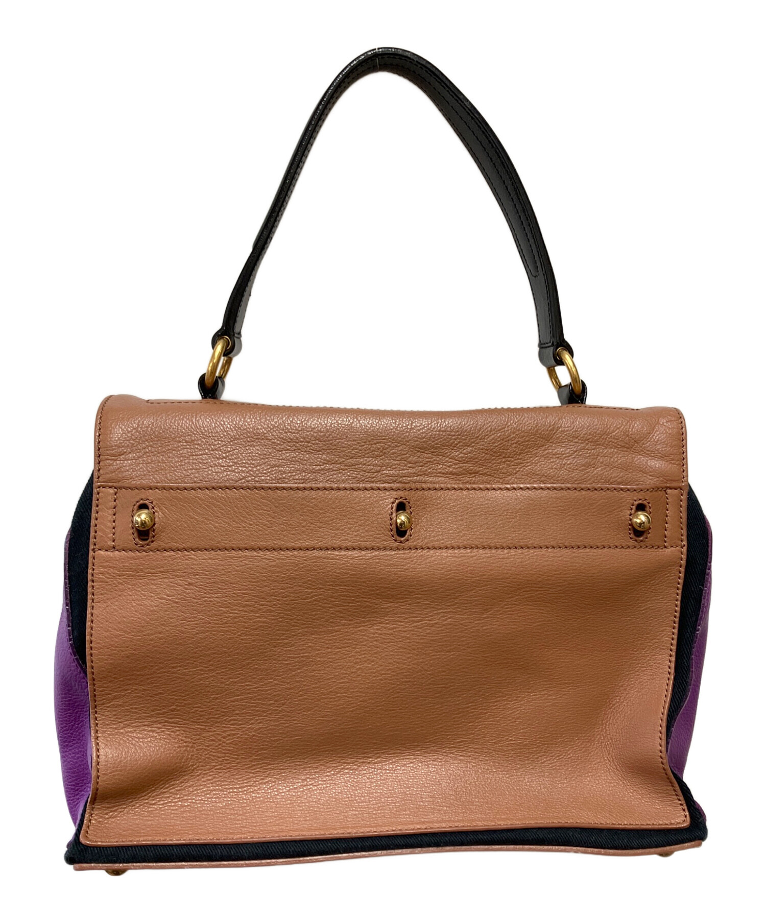 【✨極美品✨】サンローラン ハンドバッグ ミューズトゥ レザー ブラウン 中古・古着通販】Yves Saint Laurent (イヴサンローラン) ミューズトゥ