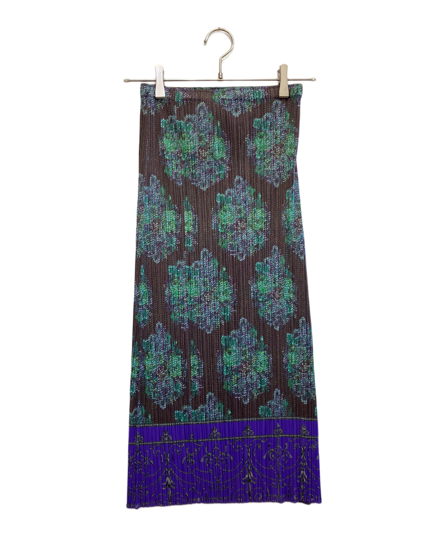 プリーツプリーズ PLEATS PLEASE 総柄 スカート サイズ4 中古・古着通販】PLEATS PLEASE (プリーツプリーズ) プリーツスカート