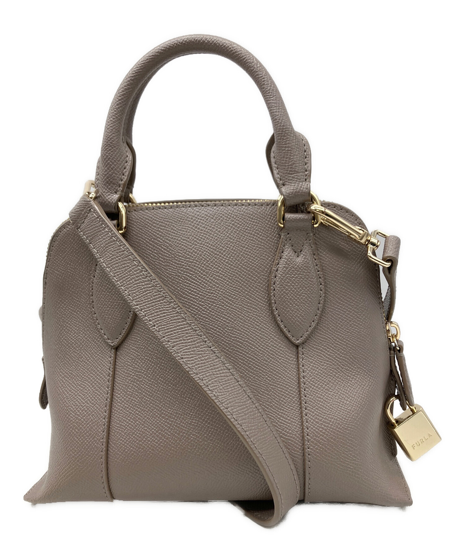 中古・古着通販】FURLA (フルラ) 2WAYバッグ ベージュ×ゴールド