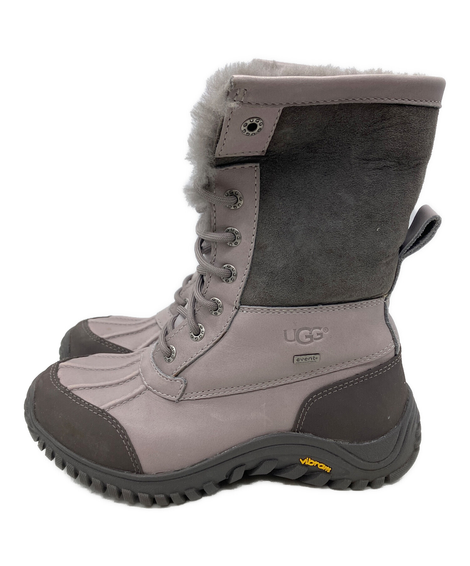 中古・古着通販】UGG (アグ) 編上げムートンブーツ グレー サイズ:24