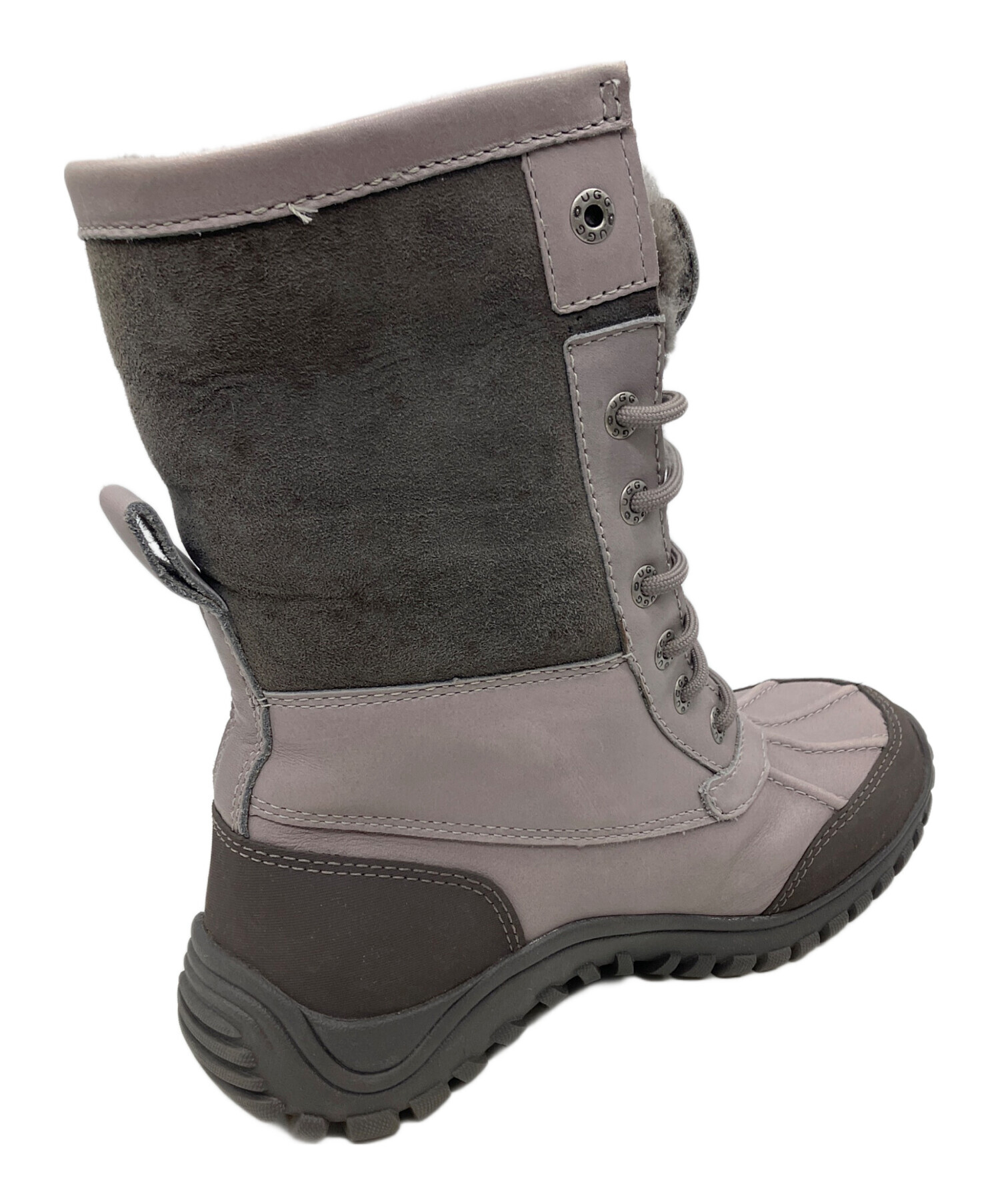 中古・古着通販】UGG (アグ) 編上げムートンブーツ グレー サイズ:24