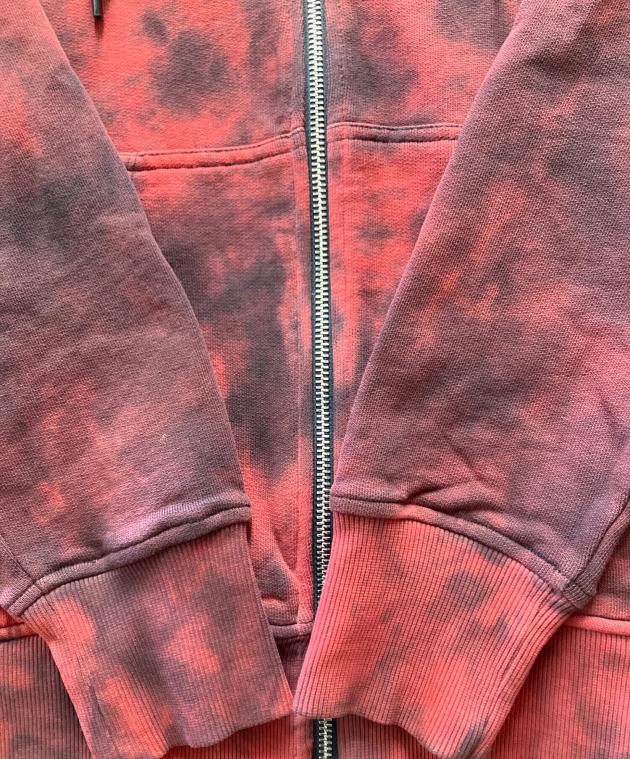 中古・古着通販】DIESEL (ディーゼル) ジップパーカー ブラック×レッド