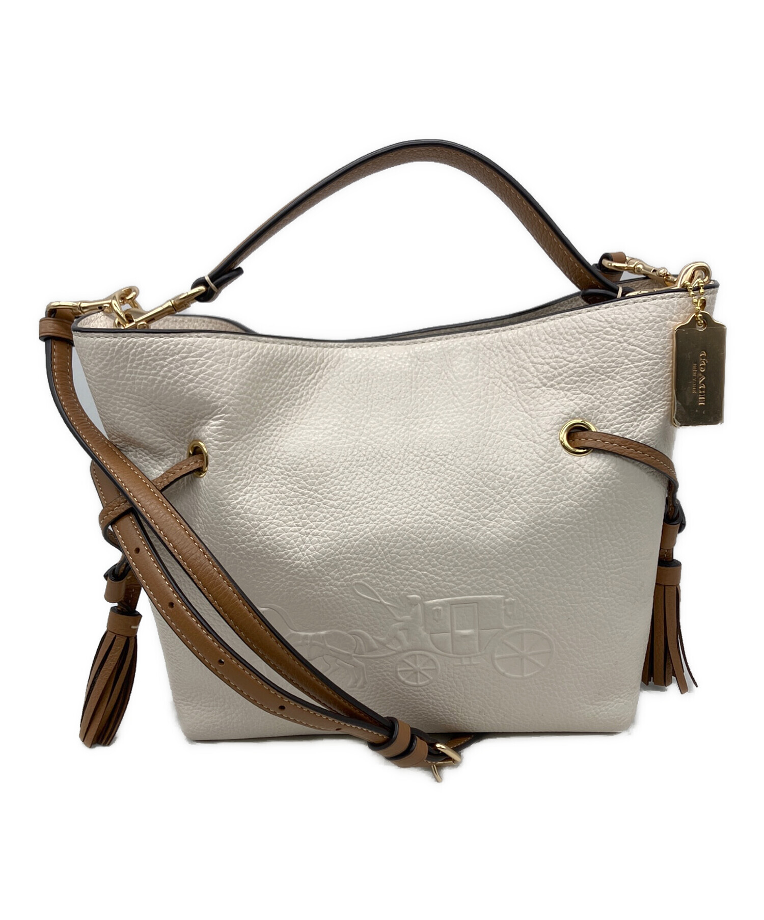 中古・古着通販】COACH (コーチ) ショルダーバッグ アイボリー