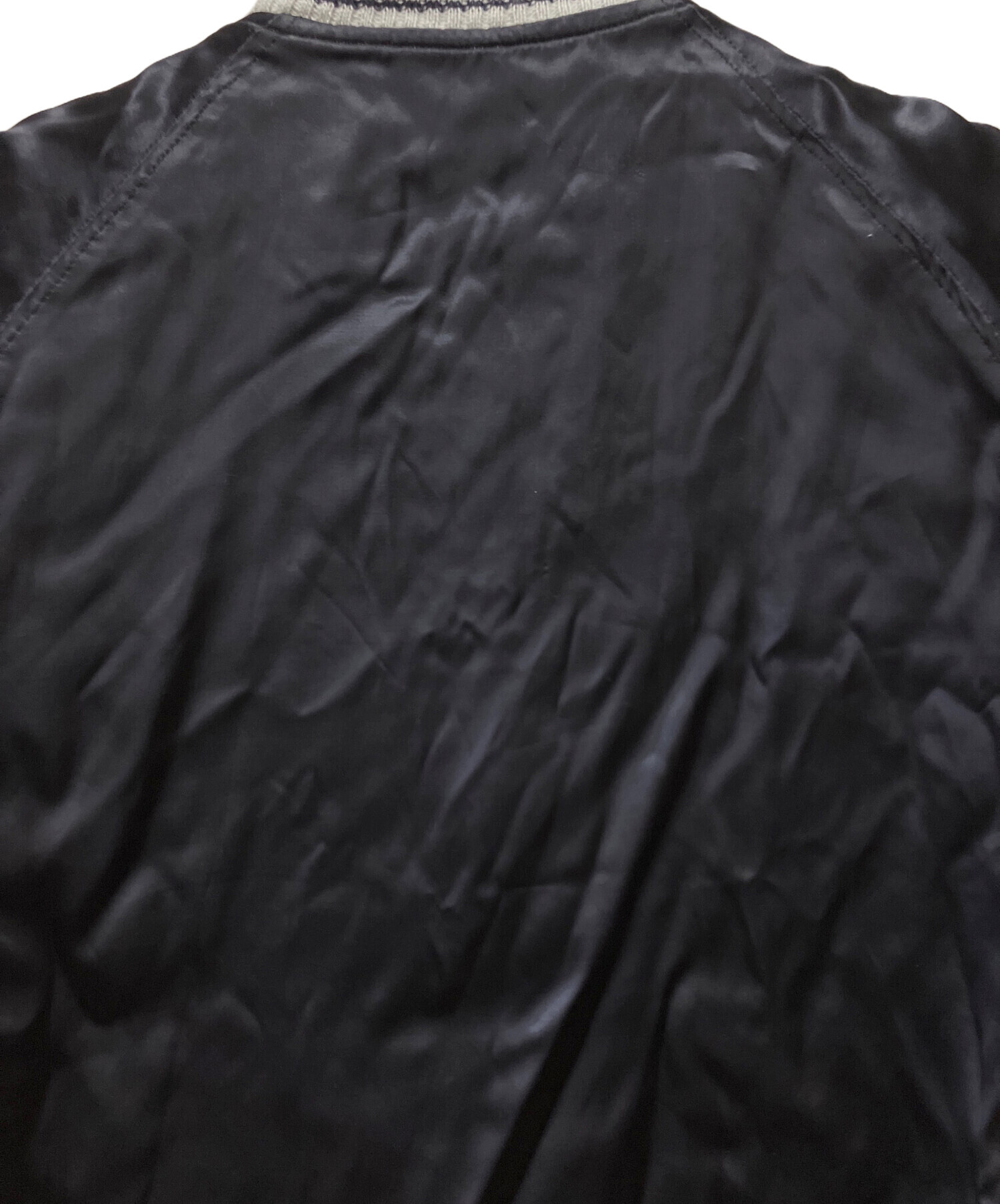 STAMMBAUM スカジャン　ブラック　黒 中古・古着通販】STAMMBAUM (シュタンバウム) スタジャン ネイビー