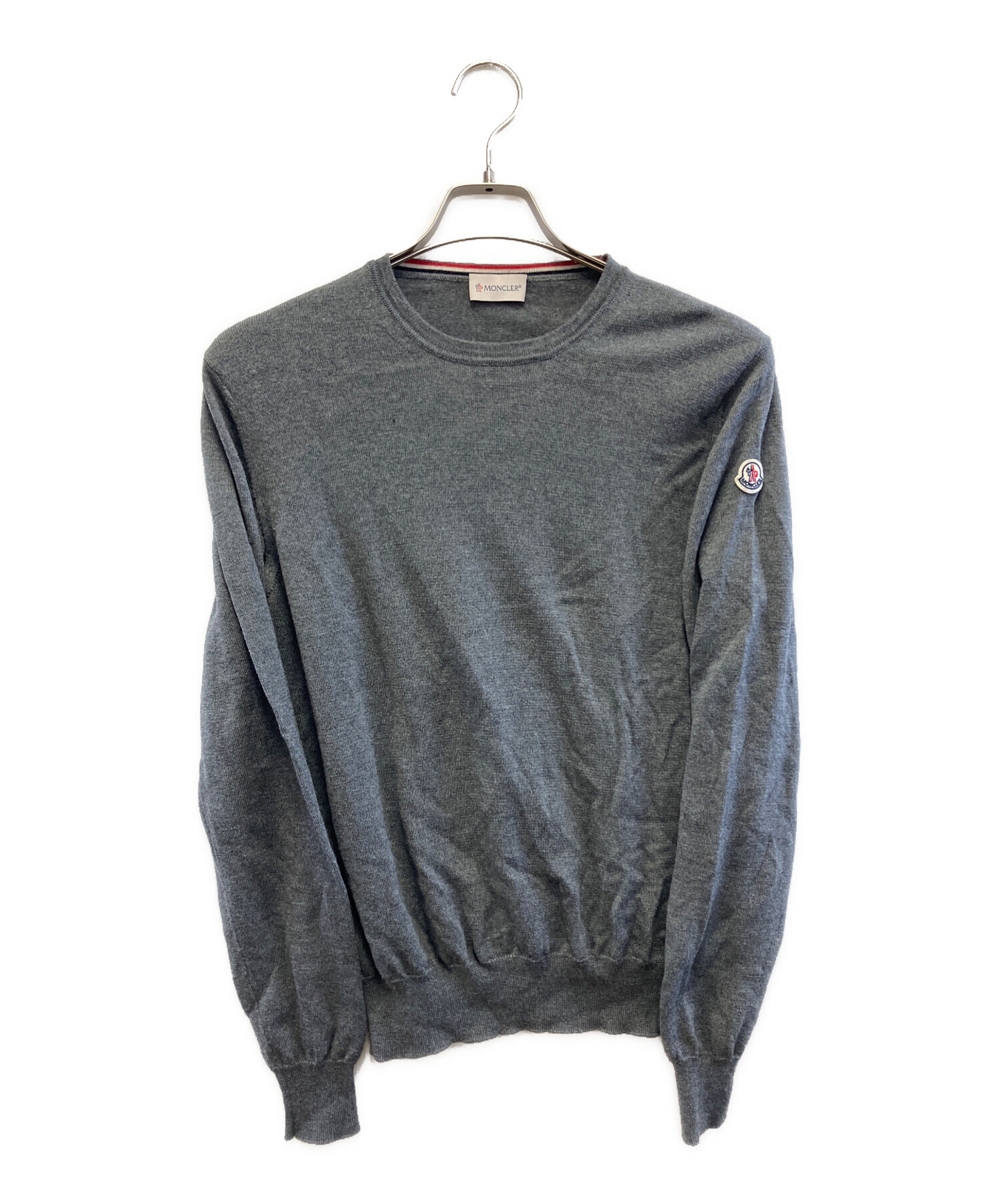 中古・古着通販】MONCLER (モンクレール) 薄手ニット グレー サイズ:S