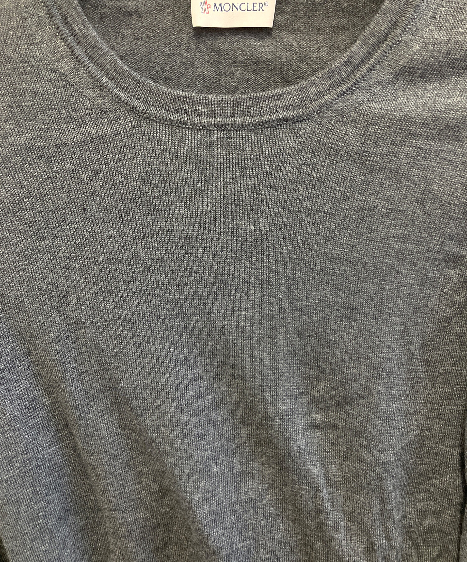 中古・古着通販】MONCLER (モンクレール) 薄手ニット グレー サイズ:S