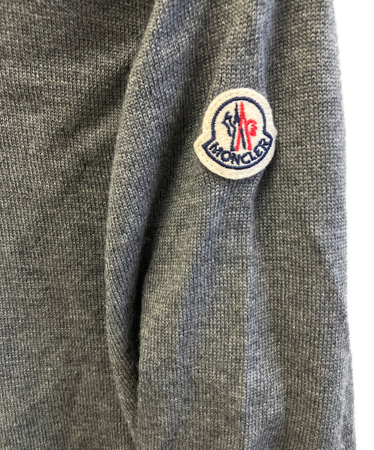 モンクレール　薄手　ニット 中古・古着通販】MONCLER (モンクレール) 薄手ニット グレー サイズ:S