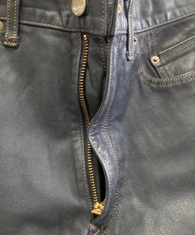 中古・古着通販】KUSHITANI (クシタニ) レザーパンツ ブラック サイズ