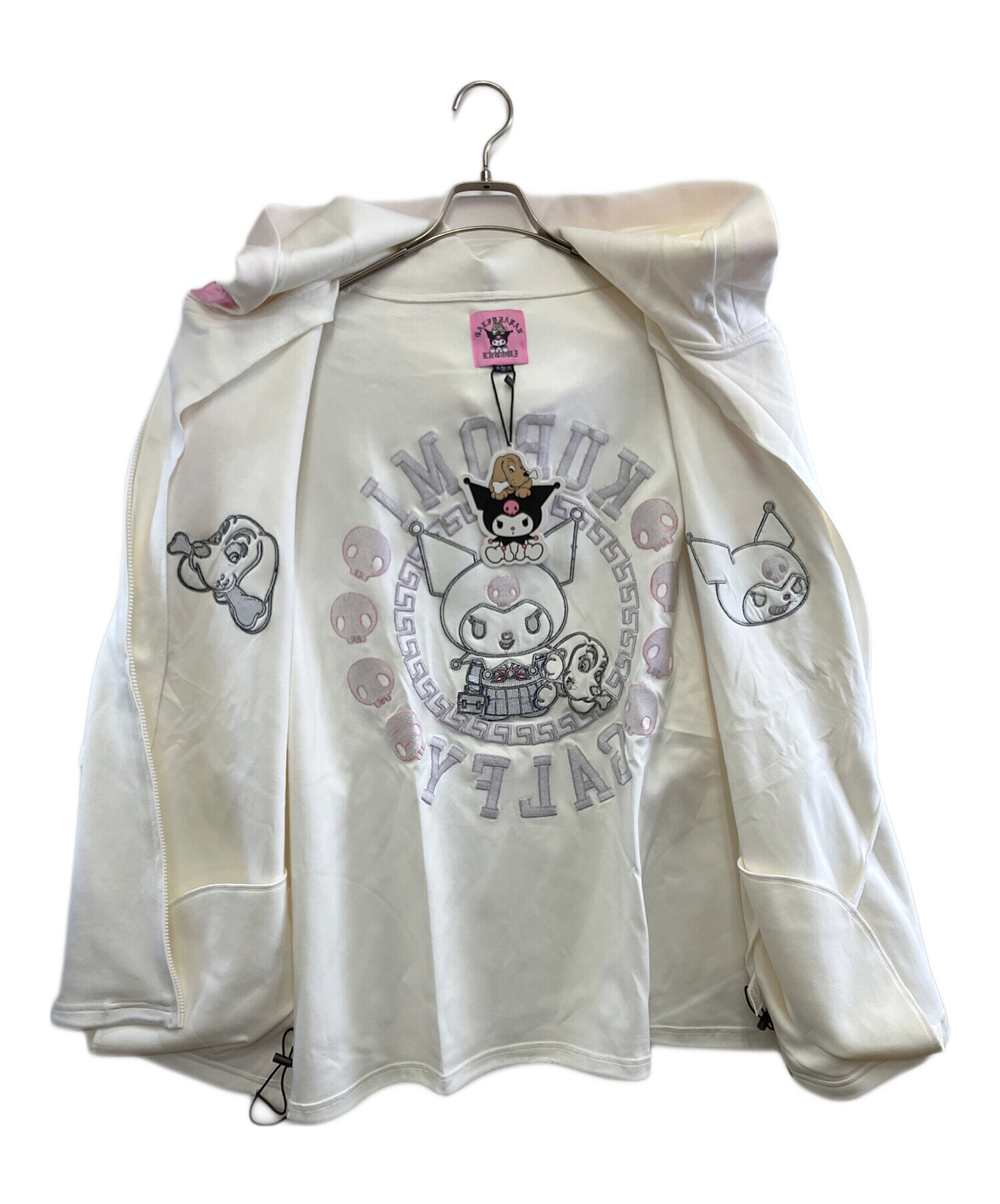 中古・古着通販】GALFY (ガルフィー) ジップパーカー ホワイト サイズ 