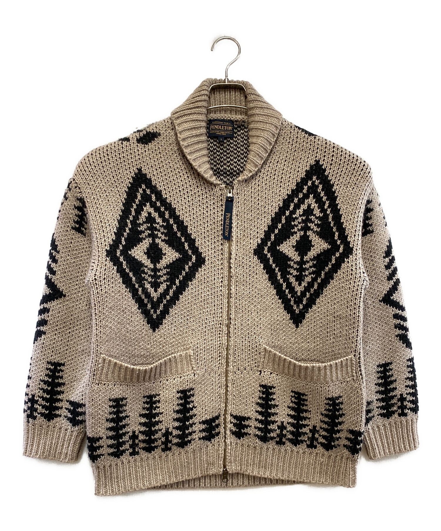 PENDLETON モヘアカーディガン ベージュ 中古・古着通販】PENDLETON (ペンドルトン) 厚手カーディガン ベージュ