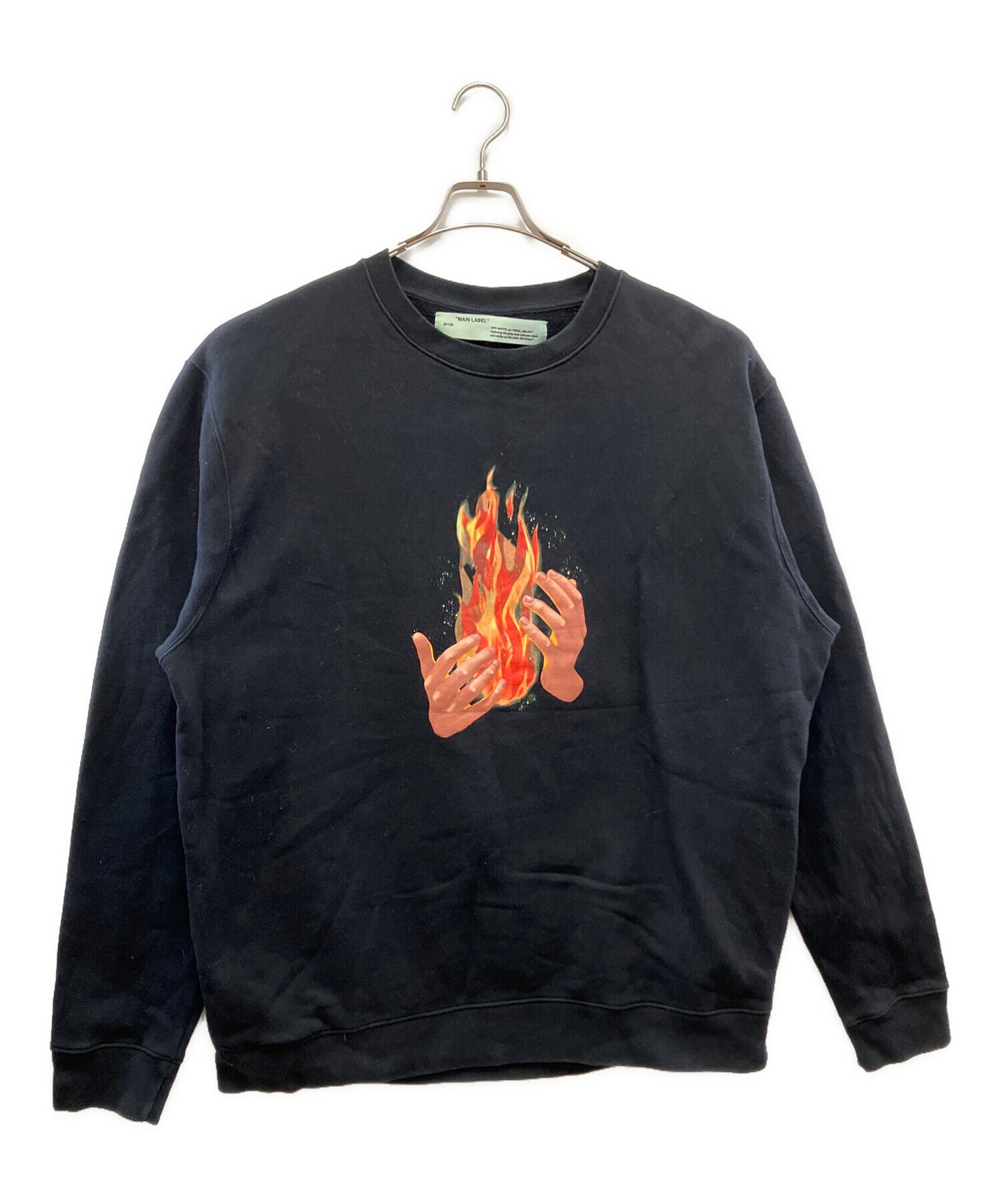中古・古着通販】OFFWHITE (オフホワイト) スウェット ブラック サイズ