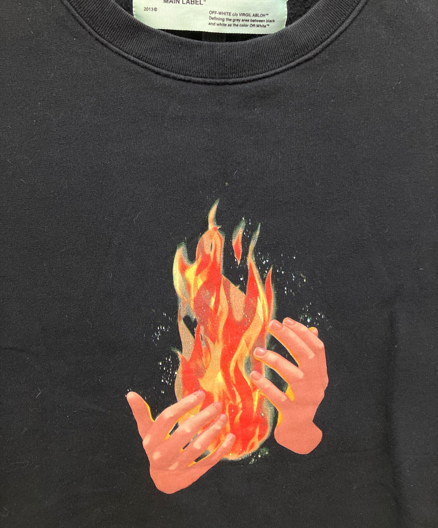 中古・古着通販】OFFWHITE (オフホワイト) スウェット ブラック サイズ