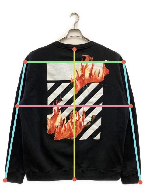 中古・古着通販】OFFWHITE (オフホワイト) スウェット ブラック サイズ