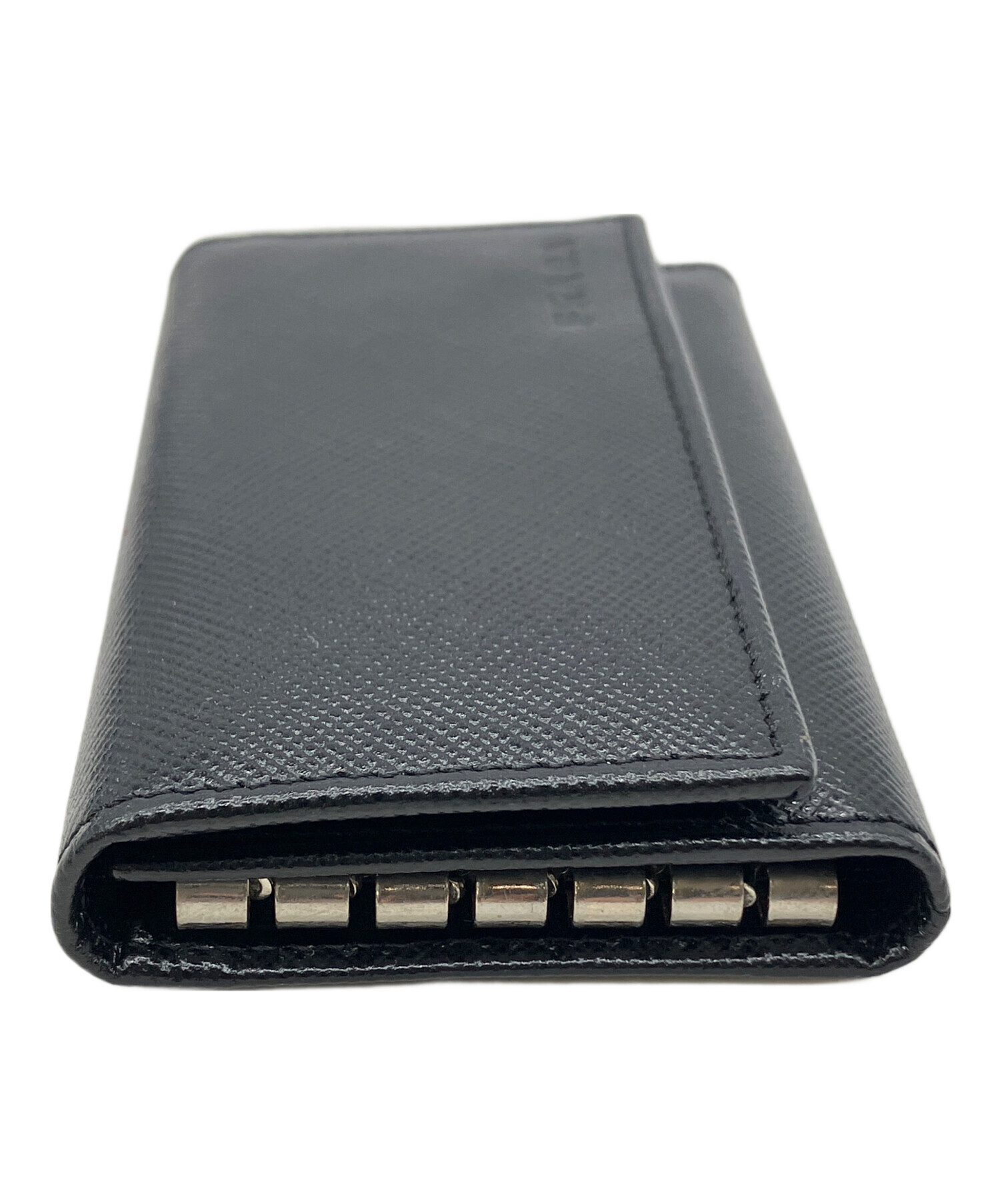 【 新品未使用 】PRADA キーケース　ギャランティカードあり 中古・古着通販】PRADA (プラダ) 6連キーケース ブラック｜ブランド