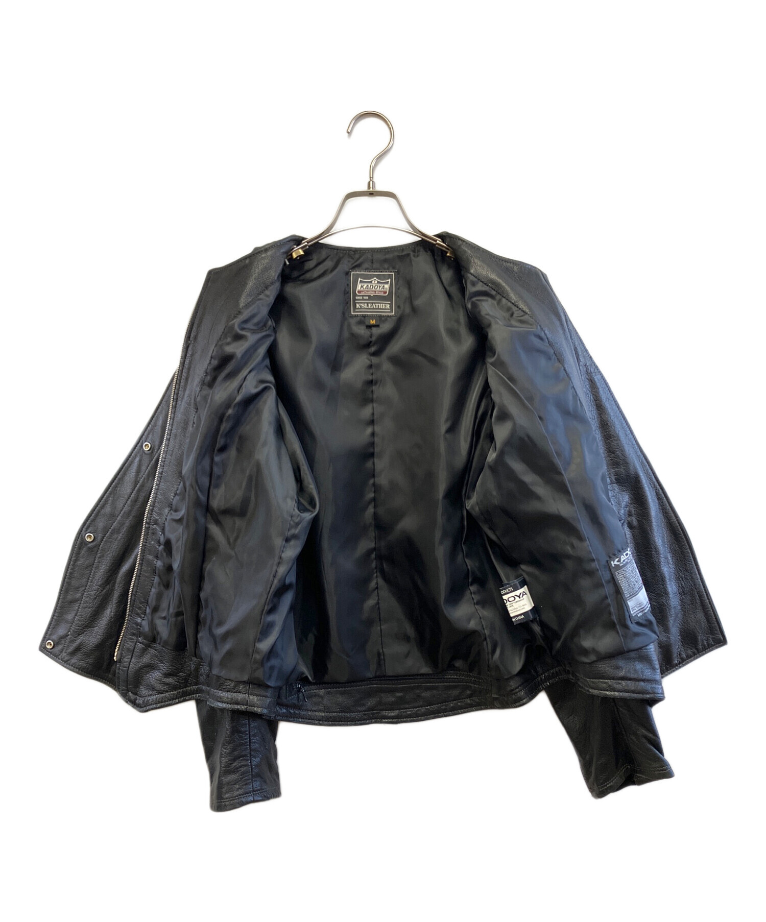 中古・古着通販】KADOYA (カドヤ) ライダースジャケット ブラック 