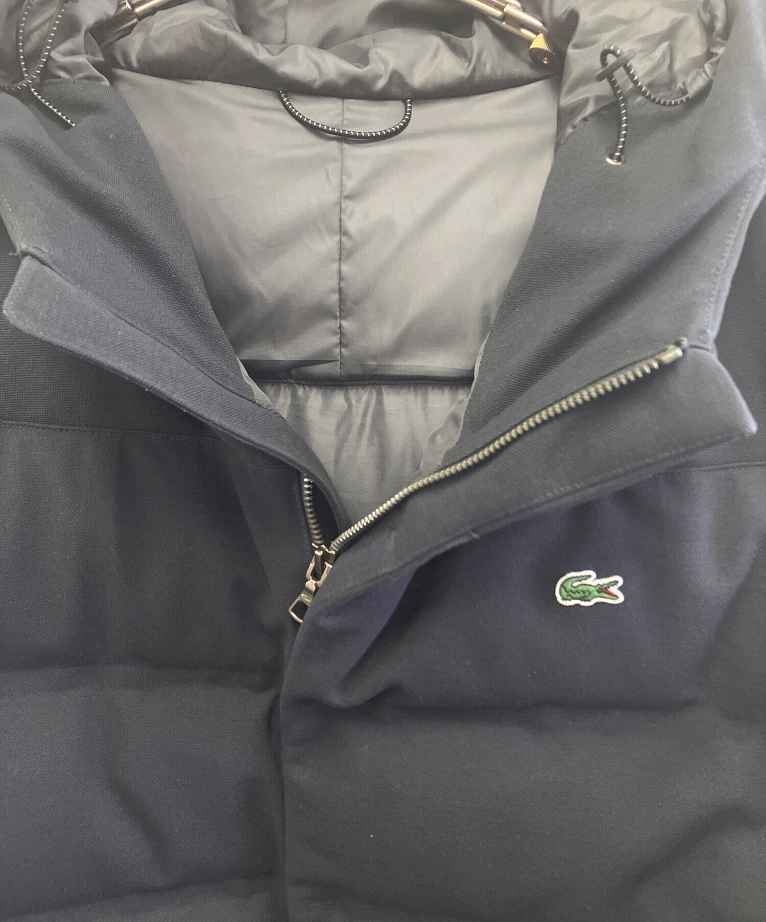 中古・古着通販】LACOSTE (ラコステ) ピケダウンジャケット ブラック 