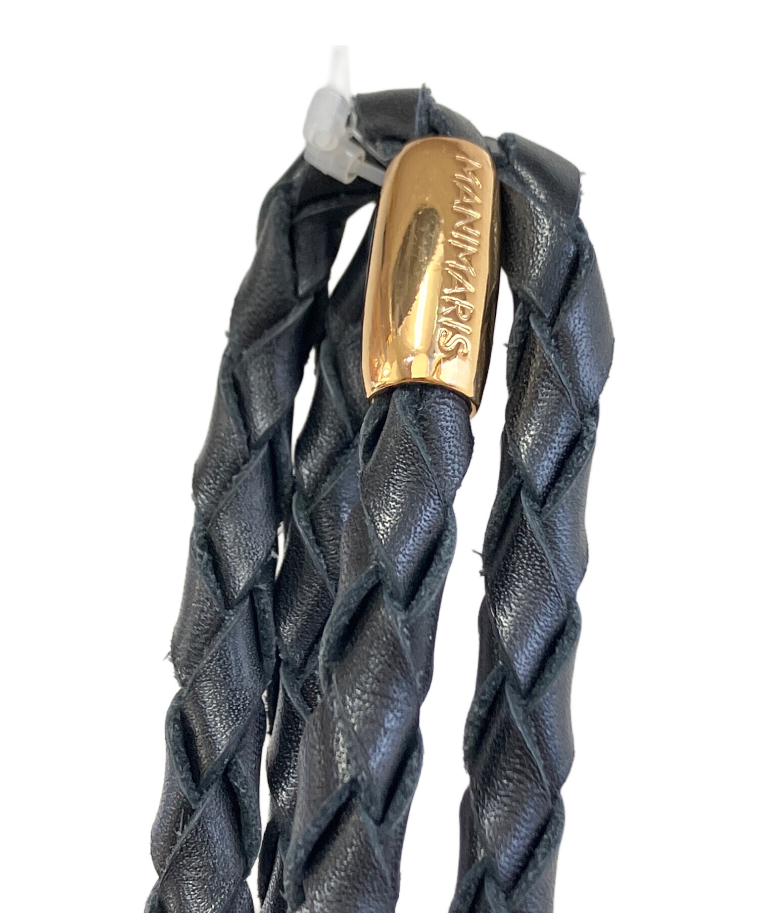 極美品！MANIMARIS フルムーンバスケット 黒レザーストラップ付き ☆ 美品 MANIMARIS マニマリス フルムーンバスケット ハンドル付き