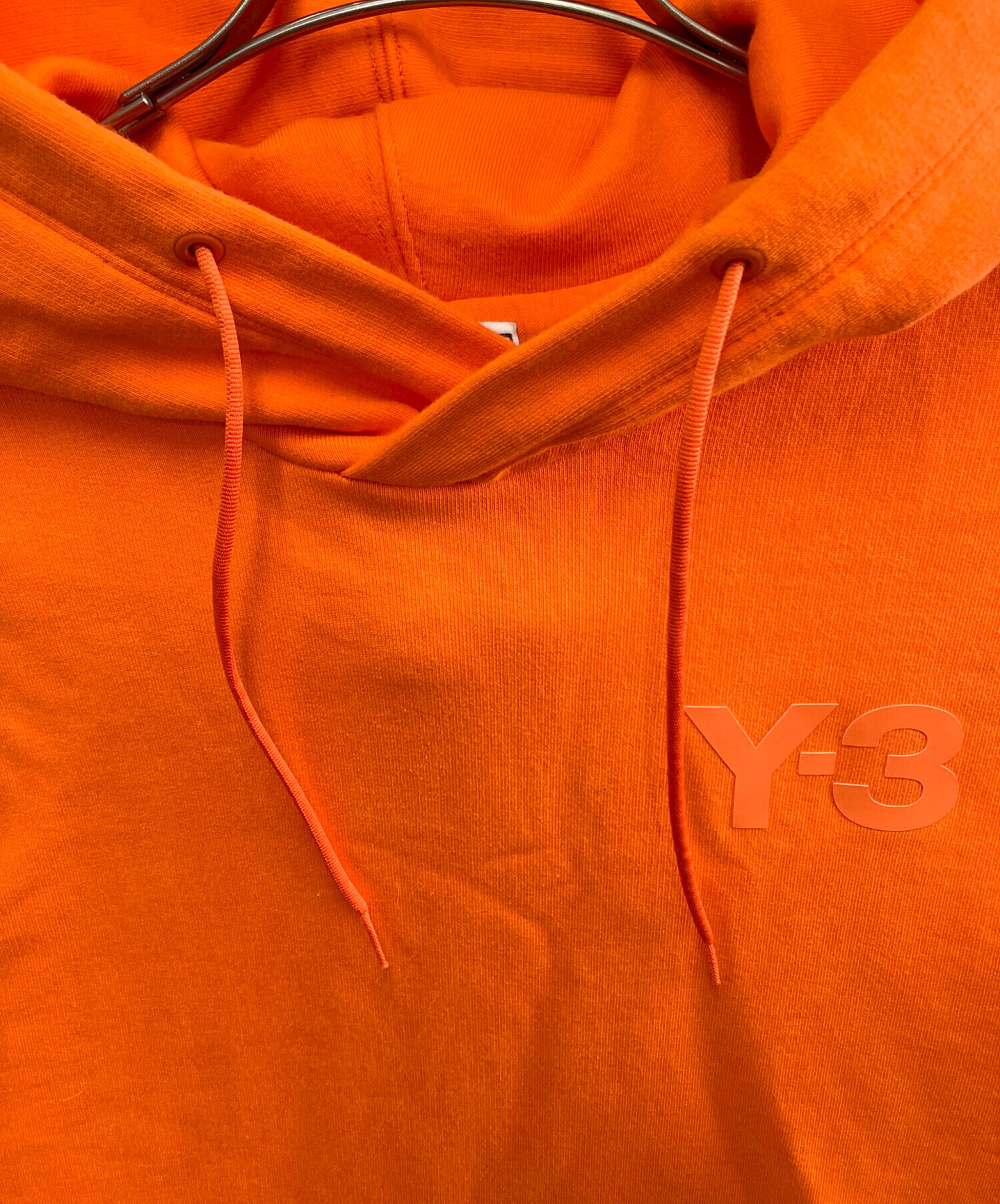 Y-3 オレンジ フード付きパーカー 中古・古着通販】Y-3 (ワイスリー) プルオーバーパーカー オレンジ