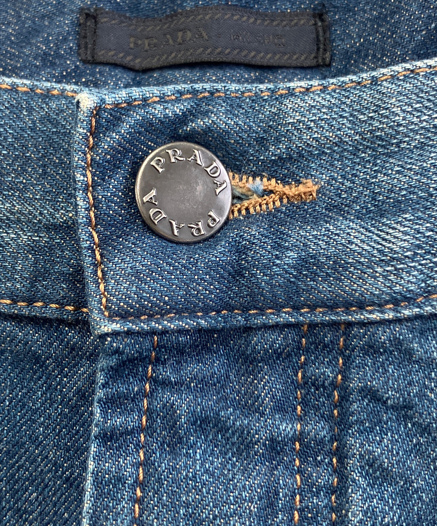 中古・古着通販】PRADA (プラダ) デニムパンツ インディゴ サイズ:32