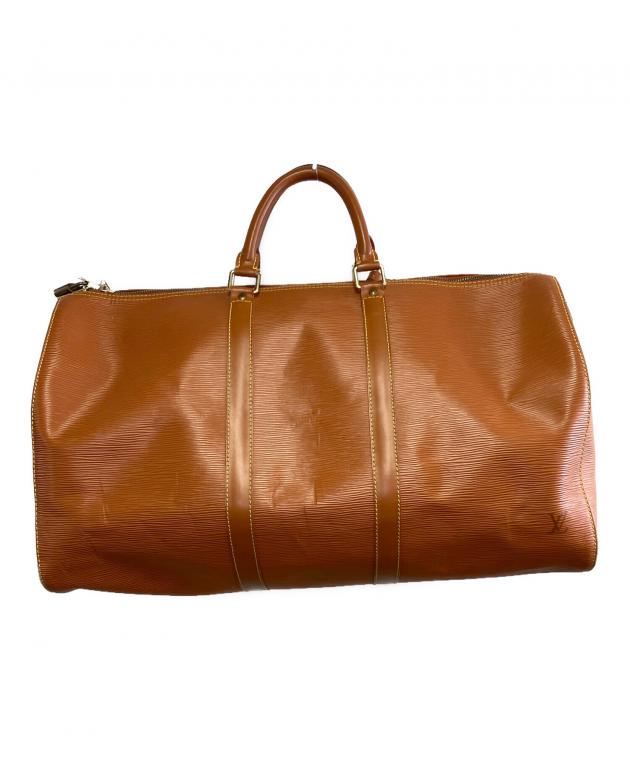 Louis Vuitton ボストンバッグ ブラウン 旧型キーポル45 中古・古着通販】LOUIS VUITTON (ルイ ヴィトン) キーポル45 ブラウン
