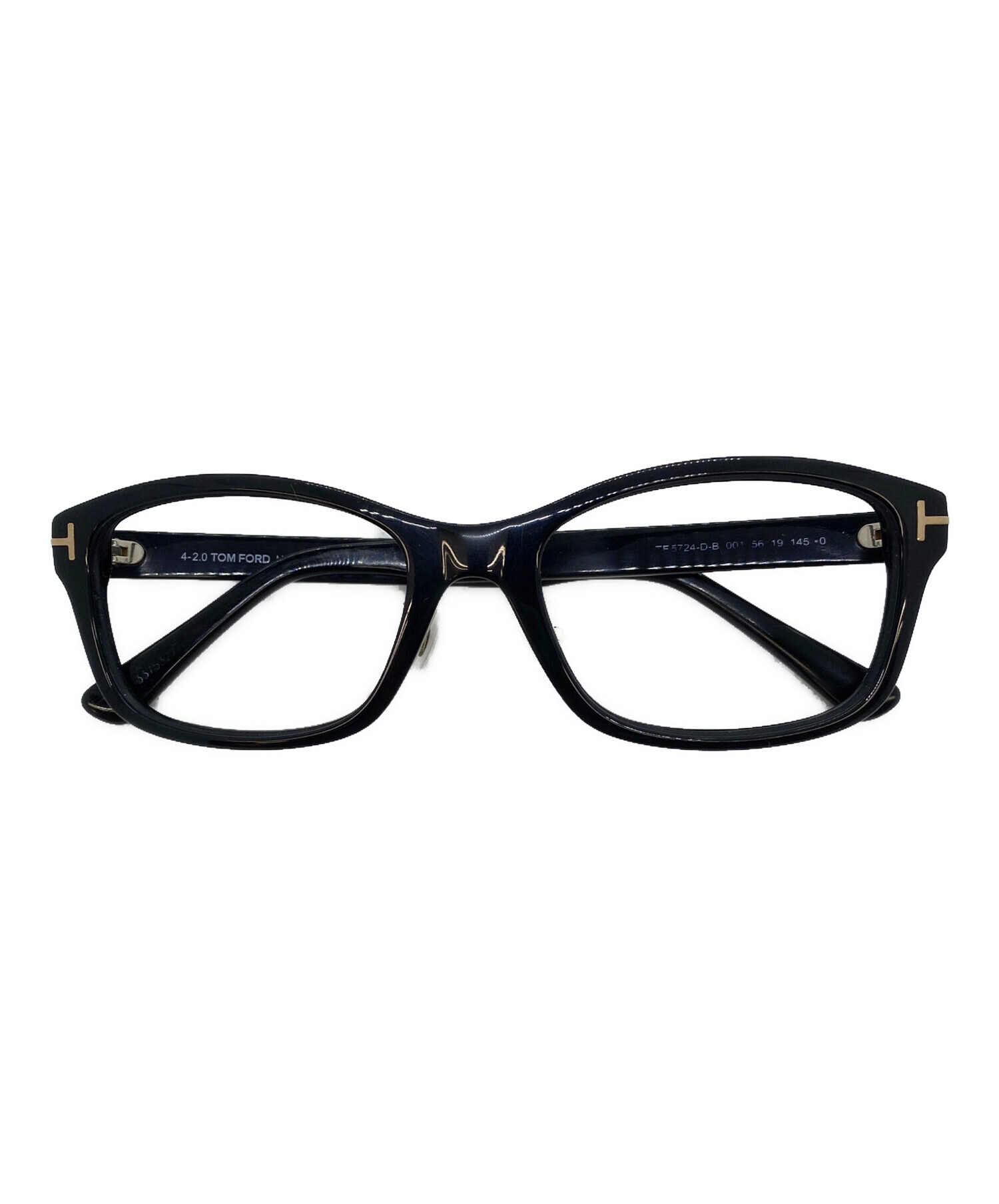 TOM FORD ブラックファッションメガネ 中古・古着通販】TOM FORD (トムフォード) メガネフレーム ブラック