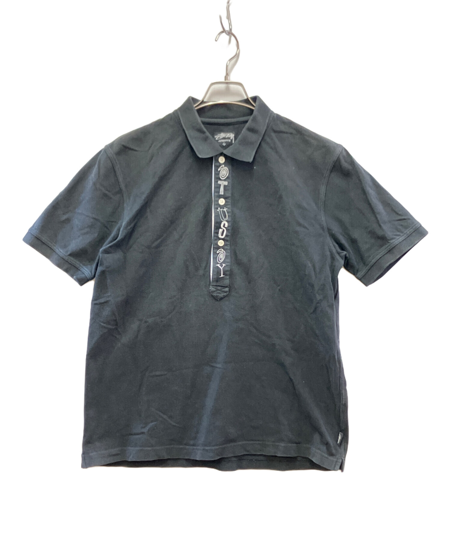 古着 STUSSY & THE HEARTBREAKERS ポロシャツ s 中古・古着通販】stussy (ステューシー) ポロシャツ ブラック サイズ:L