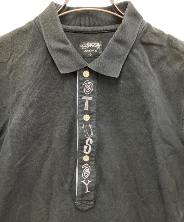 中古・古着通販】stussy (ステューシー) ポロシャツ ブラック サイズ:L