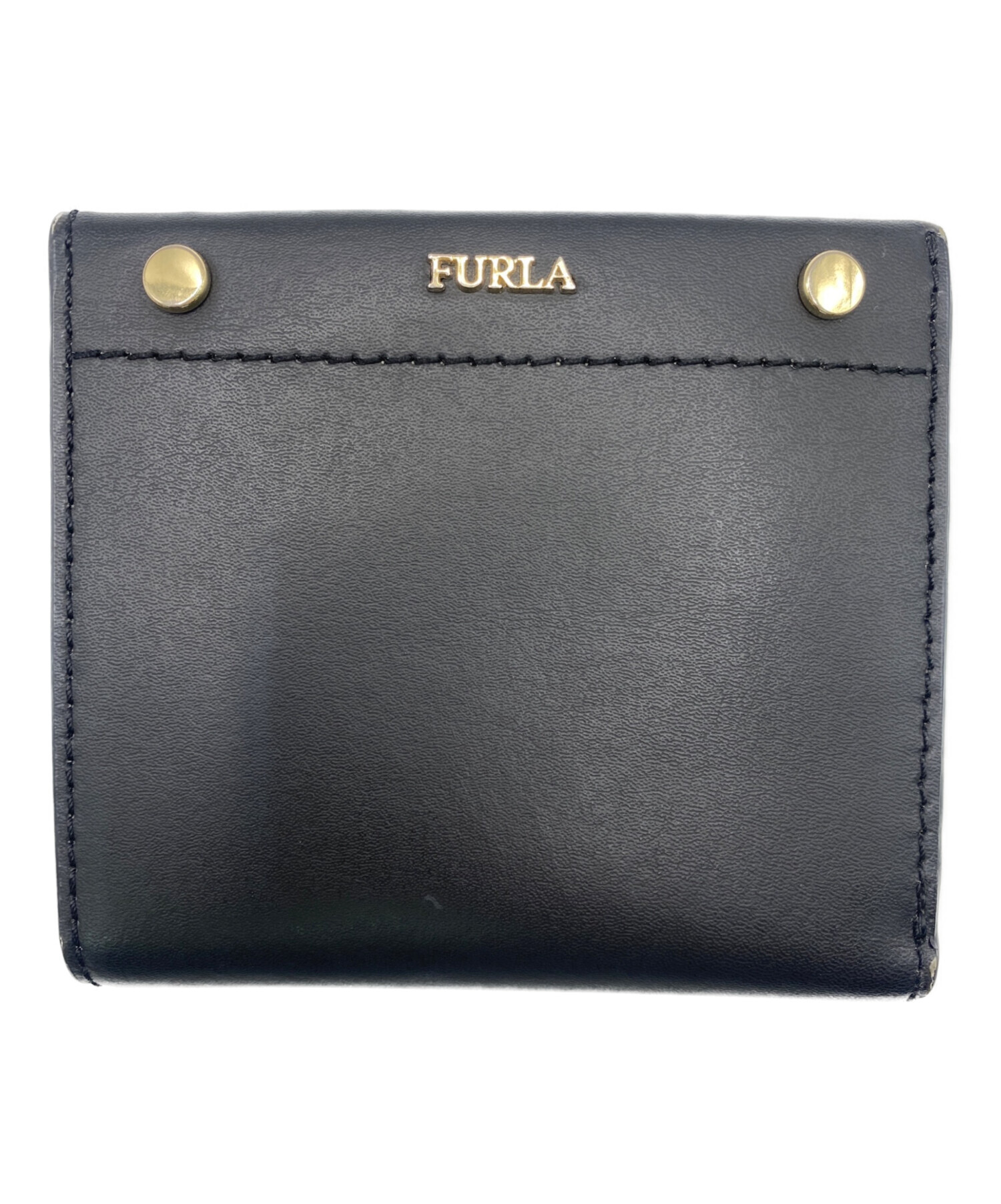 中古・古着通販】FURLA (フルラ) 2つ折り財布 ブラック｜ブランド