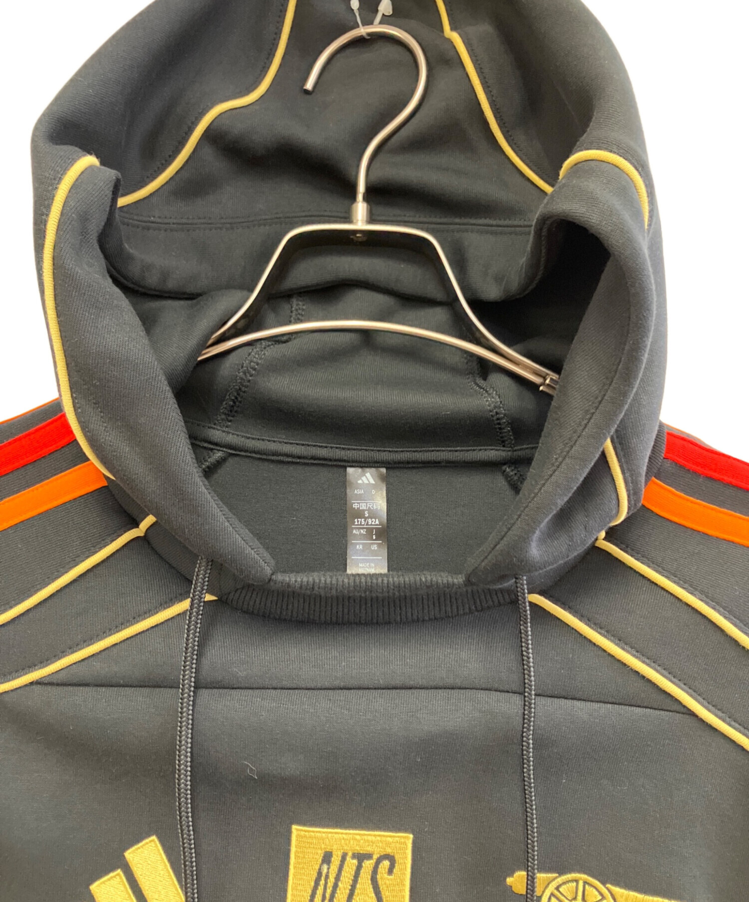 中古・古着通販】adidas (アディダス) プルオーバーパーカー ブラック