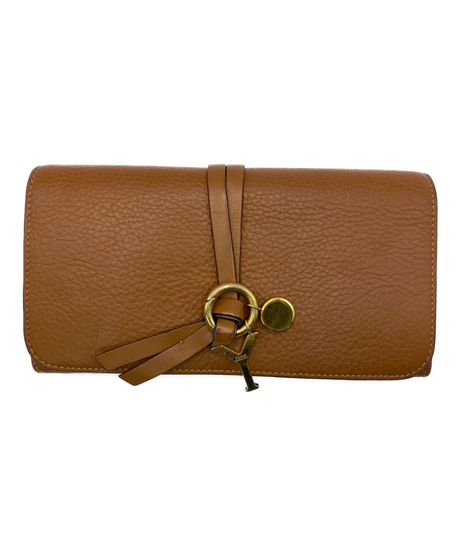 中古・古着通販】Chloe (クロエ) フラップ付き長財布 ブラウン