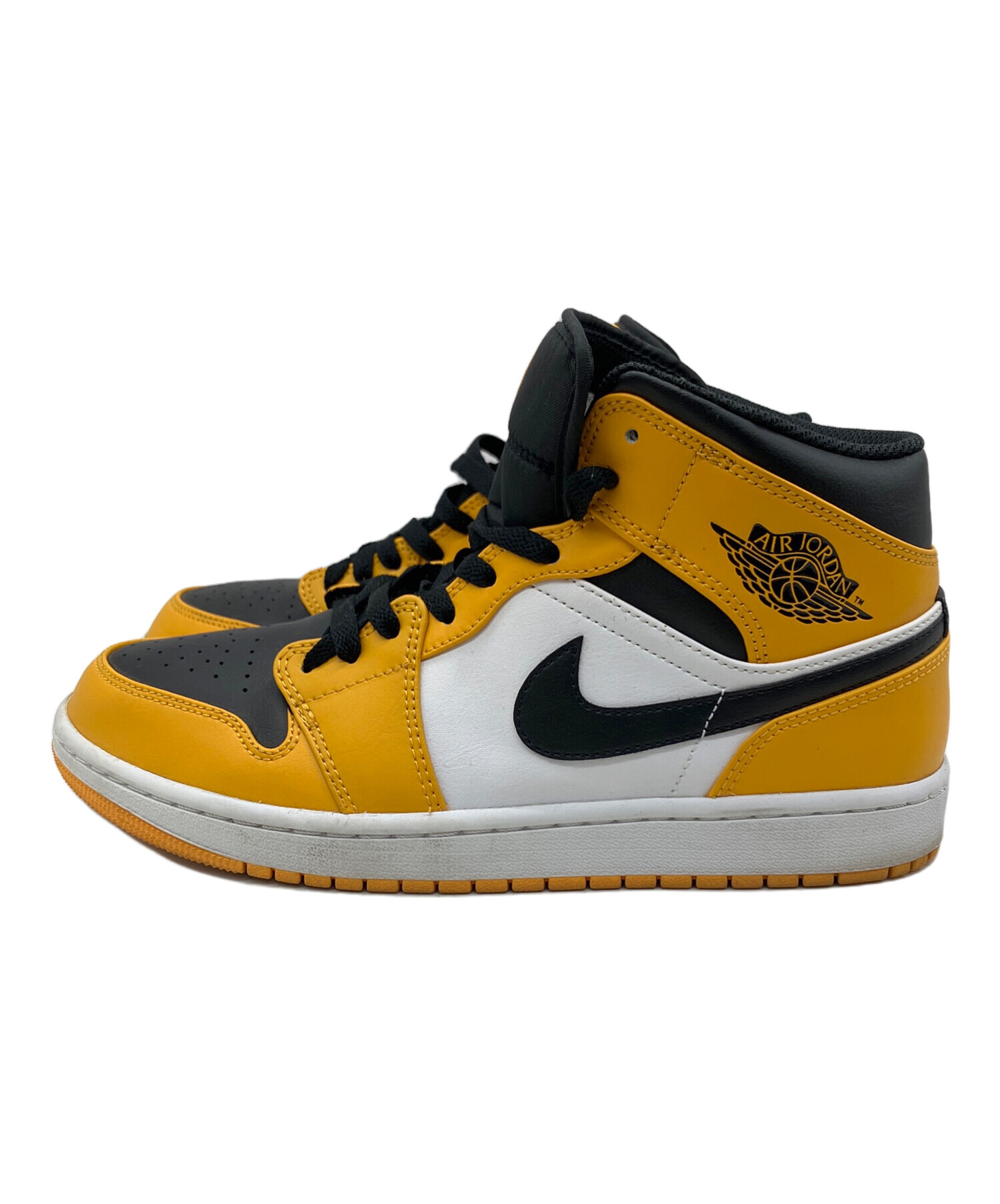 ナイキ ハイカット スニーカー ホワイト/イエロー/ブラック 中古・古着通販】NIKE (ナイキ) ハイカットスニーカー イエロー サイズ