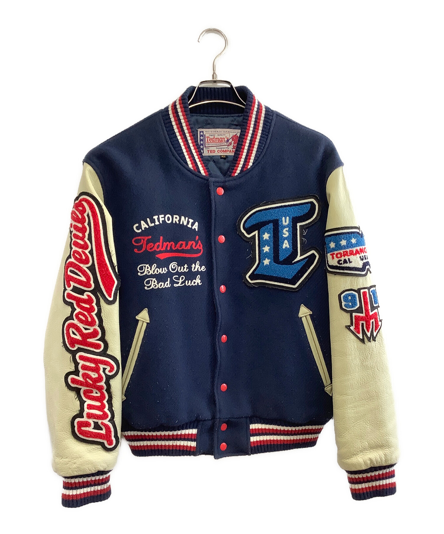 中古・古着通販】TEDMAN (テッドマン) スタジャン ネイビー サイズ:42