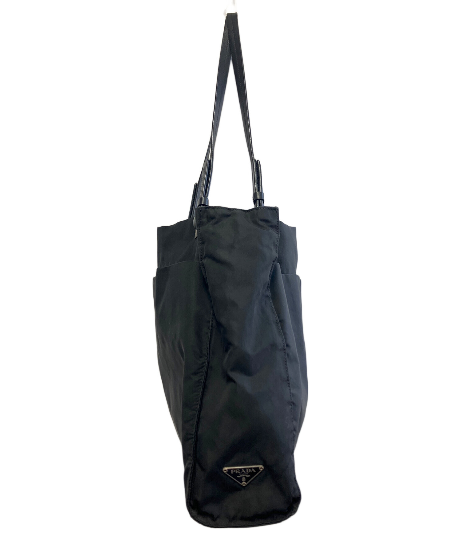 プラダ　ナイロントートバッグ 中古・古着通販】PRADA (プラダ) ナイロントートバッグ ブラック