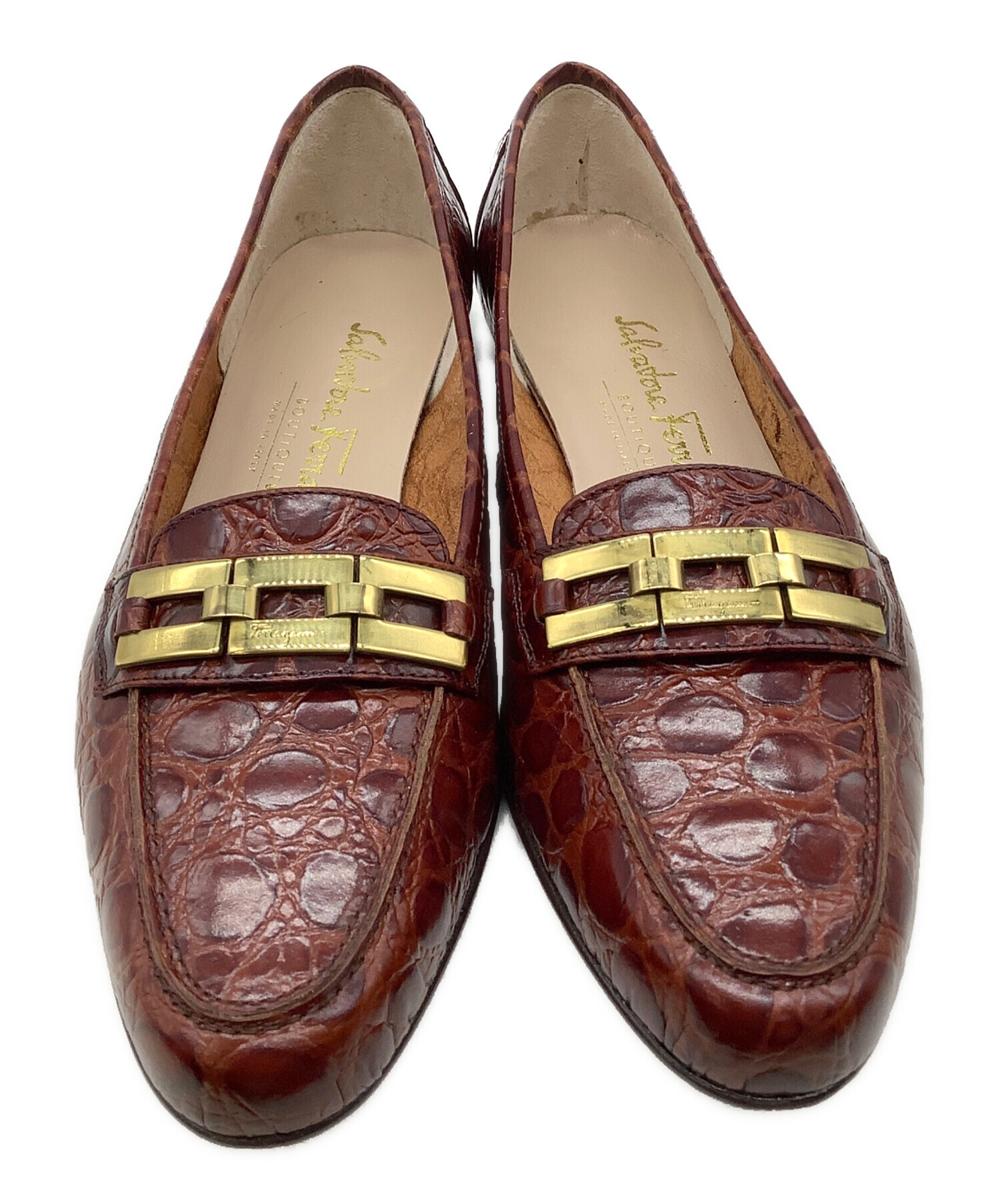 Ferragamo ヒールローファー ローファーパンプス 中古・古着通販】Salvatore Ferragamo (サルヴァトーレ フェラガモ