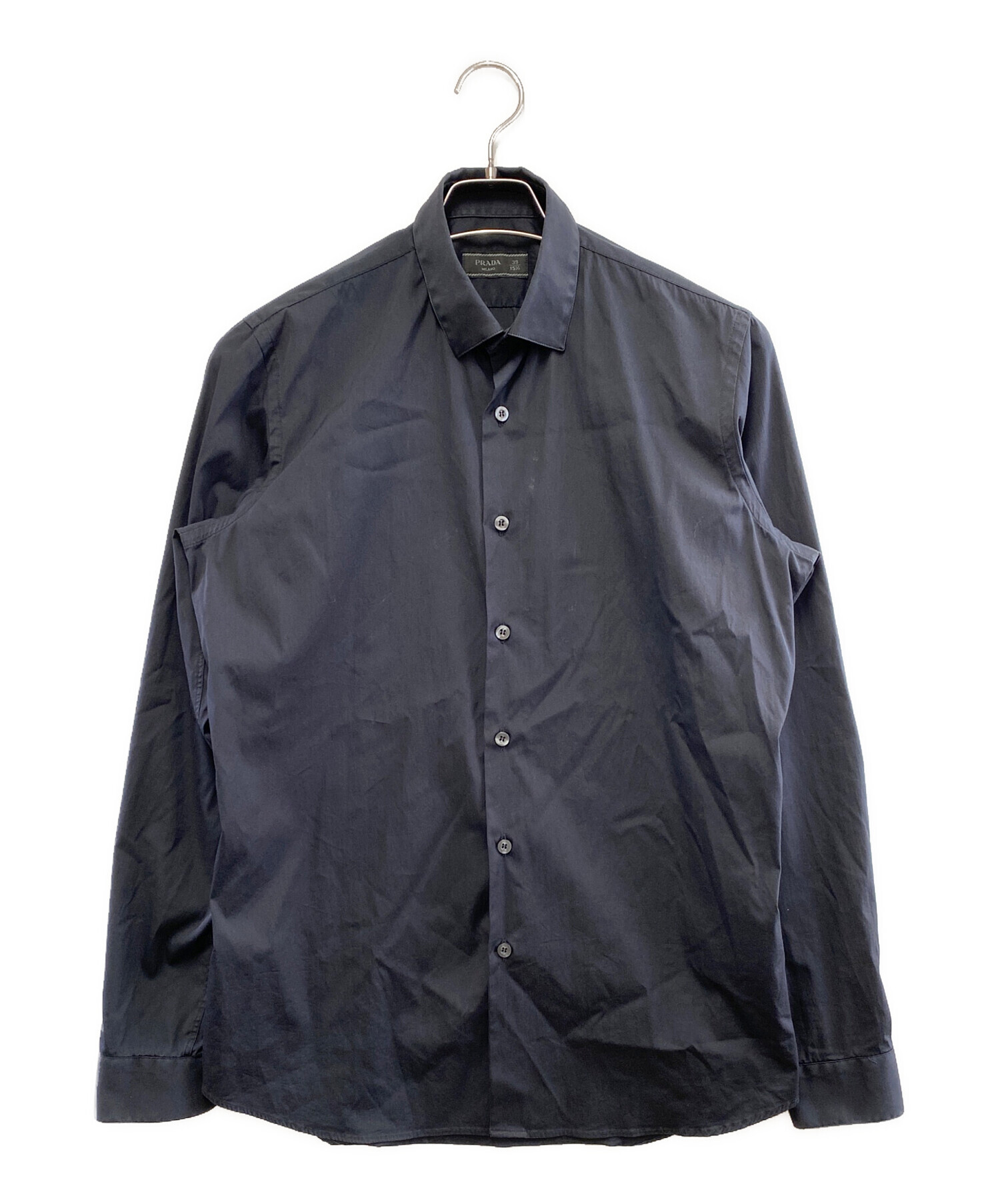 中古・古着通販】PRADA (プラダ) 長袖シャツ ネイビー サイズ:39 15 1