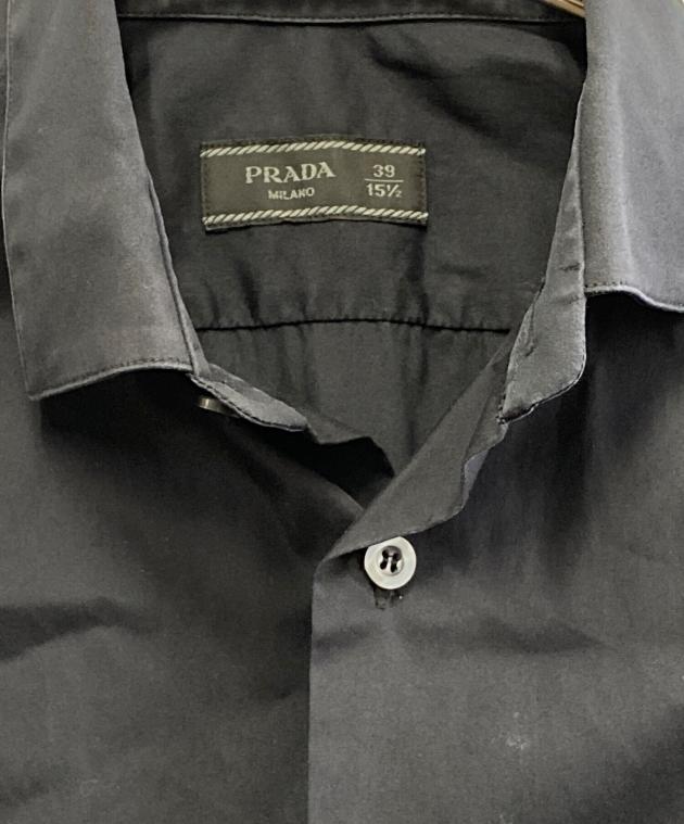 中古・古着通販】PRADA (プラダ) 長袖シャツ ネイビー サイズ:39 15 1