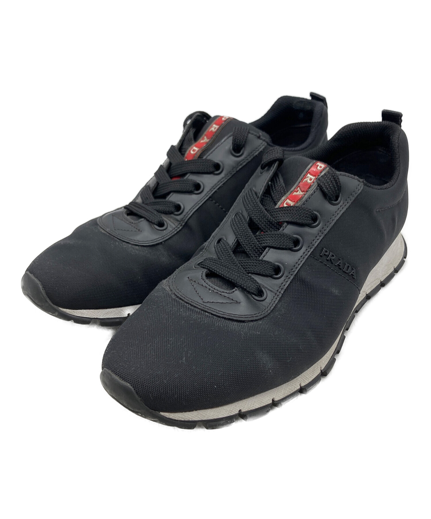 中古・古着通販】PRADA (プラダ) スニーカー ブラック サイズ:5 1/2